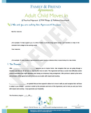 Adult Child Moves In agreement page preview.
