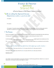 Shared Pet agreement first page preview.