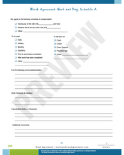 Blank Agreement for any arrangement Schedule A preview.