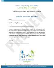 Lending Money Agreement sample invitation message preview.