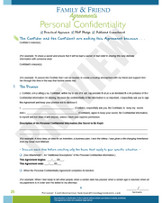 Personal Confidentiality Agreement page one preview.