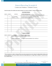 Shared Parenting agreement Schedule A, visitation schedule preview.