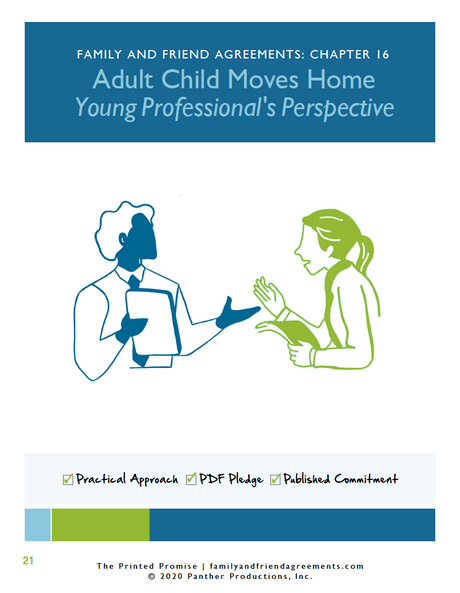 Young Professional Moves Home - Fillable PDF