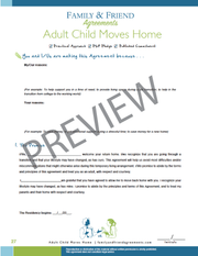 Adult Child Moves Home first agreement page preview.