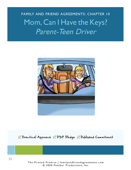 Teen Driving Agreement - Fillable PDF