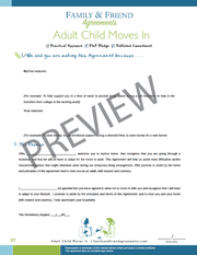 Adult Child Moves In, relative's perspective first agreement page preview.